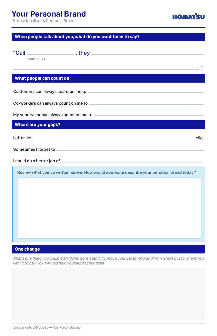 Personal Brand Worksheet Thumbnail